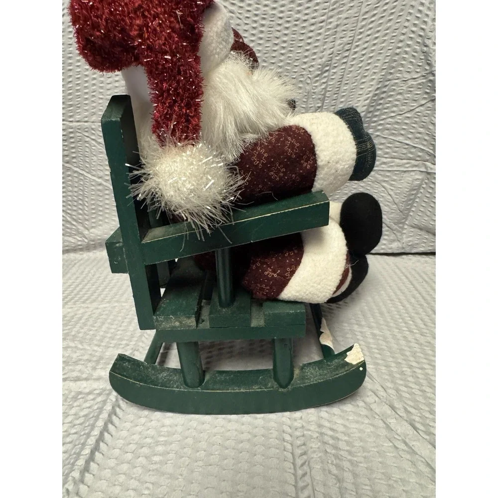 Santa And Penguin Sitting On A Rocker. 7 X‎ 11 X 8 Centerpiece Or Decor